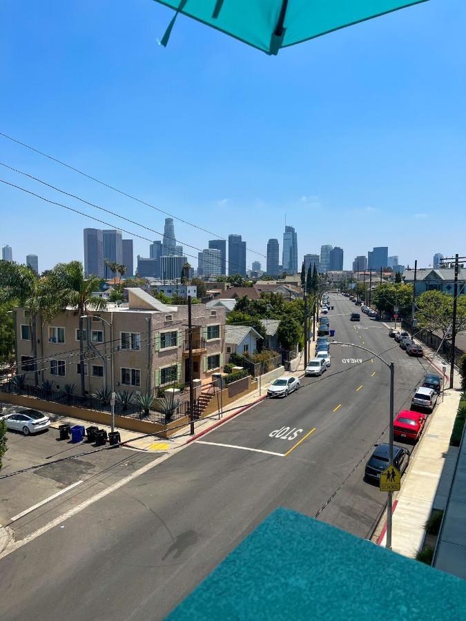 Downtown Los Angeles Skyline Balcony View Modern Penthouse Екстериор снимка