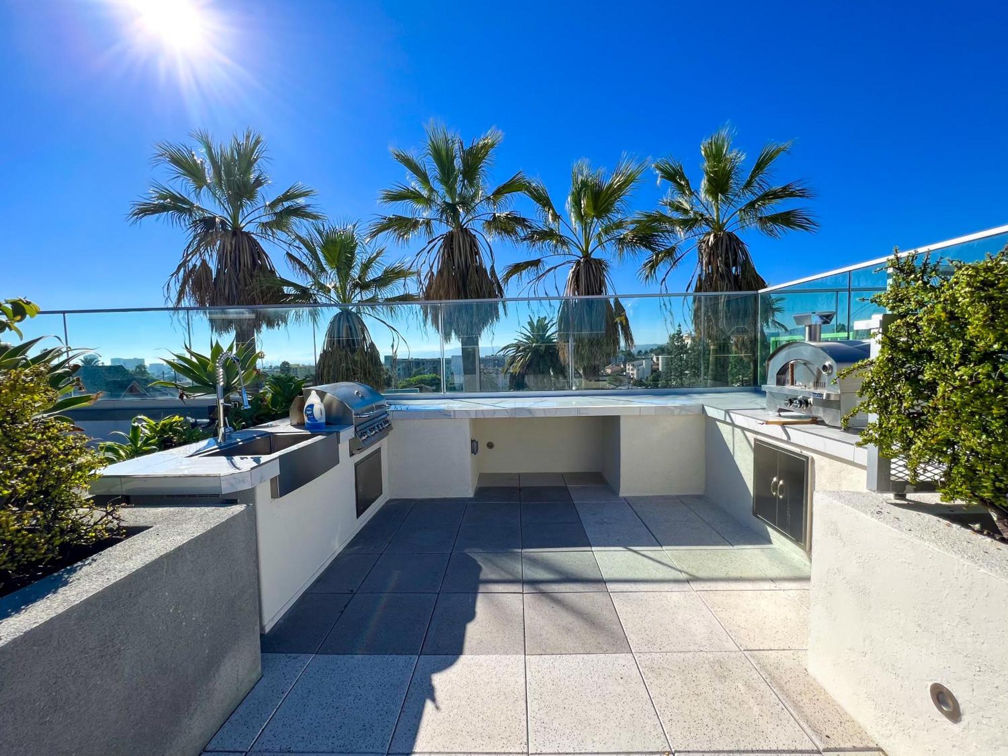 Downtown Los Angeles Skyline Balcony View Modern Penthouse Екстериор снимка